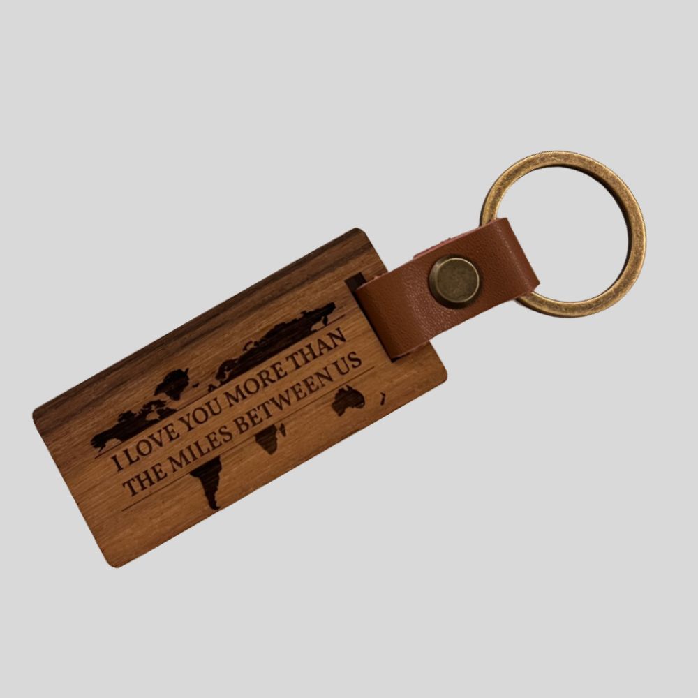 Wooden Engraved Keychain
