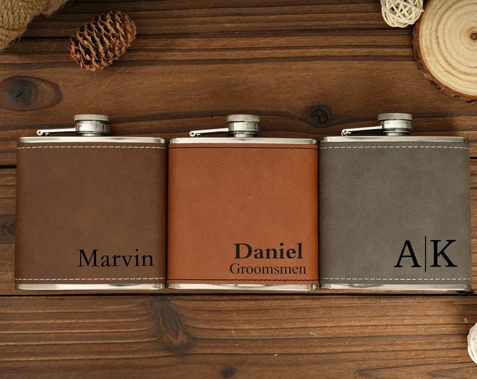 Personalized Flask Gift for Men, Groomsmen Gifts, Best Man Gift, Dad Gifts, Boyfriend Gift, Wedding Gift for Groomsman, Bachelor Party Gifts