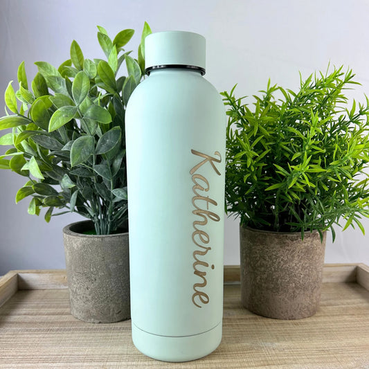 Custom Metal Water Bottle, Custom Cup with Lid, Water Bottle with screw top, Metal Tumbler, Groomsman Gift, Bridesmaid Gift, Dad Gift
